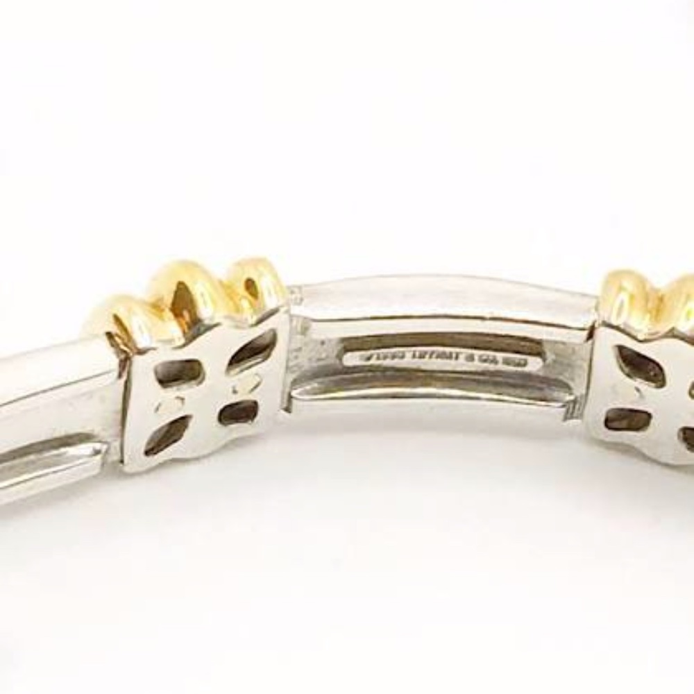 SOLD IN MY STORE 18K Tiffany and Co. 1995 Atlas Sterling Silver & Yellow Gold - Picture 3 of 10